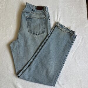 LL Bean Men's Jeans Classic Fit Straight Leg Cotton Denim Size 35x34  Light Wash